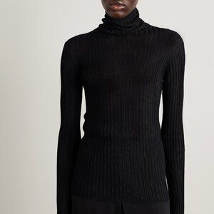 Elin ribbed-knit turtleneck top